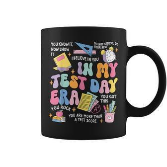 In My Test Day Era Retro Groovy Testing Day Teacher Student Coffee Mug | Mazezy DE