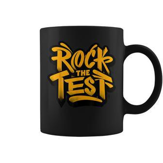Test Day Rock The Test Motivational Teacher Student Testing Coffee Mug | Mazezy CA
