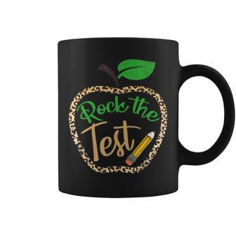 Test Day Rock The Test Teacher Testing Day Donut Stress Coffee Mug - Monsterry