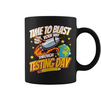 Test Day Space Rocket Galaxy Testing Day Teacher Women Coffee Mug - Thegiftio UK