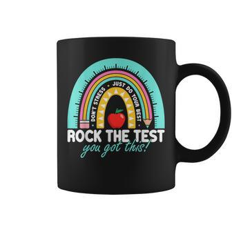Test Day Teacher Rock The Test Day Vibes Testing Day Women Coffee Mug - Seseable