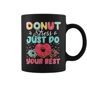 Testing Day Donut Stress Just Do Your Best Cute Teacher Coffee Mug | Mazezy CA