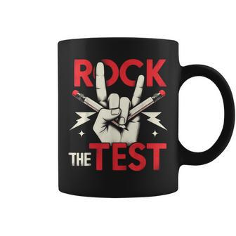 Testing Day Rock The Test Rock Music Teacher Student Coffee Mug | Mazezy