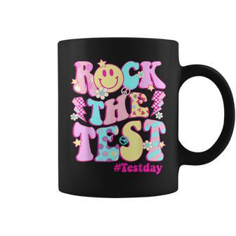 Testing Day Teacher Student Motivational Rock The Test Coffee Mug - Monsterry