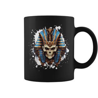 Tête De Mort Pharaon Portrait Coloré Tasse - Cadeauxyz