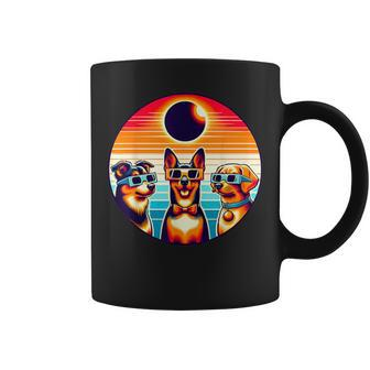 Texas April 8 2024 Astronomy Dog Lover Vintage Solar Eclipse Coffee Mug - Monsterry CA