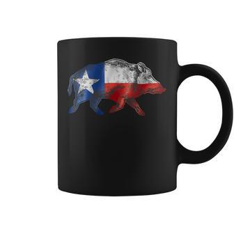 Texas Flag Feral Hog Wild Pig Hunting Coffee Mug - Monsterry CA