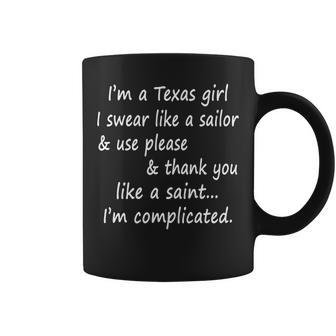 Texas Girl I Swear Like A Sailor & Thank You Like A Saint Coffee Mug | Mazezy