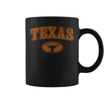 Texas Pride Varsity Town Blank Space Distressed Coffee Mug - Seseable