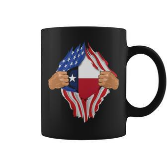 Texas Roots Inside State Flag American Proud Coffee Mug | Mazezy AU