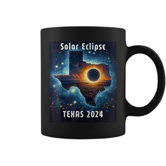 Texas Solar Eclipse 2024 Starry Night Solar Eclipse 2024 Coffee Mug - Seseable