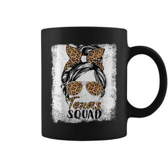 Texas Squad Summer Girls Trip 2024 Messy Bun Leopard Coffee Mug - Monsterry AU