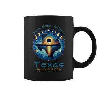 Texas Total Solar Eclipse April 8 2024 Texas Solar Eclipse Coffee Mug - Monsterry DE
