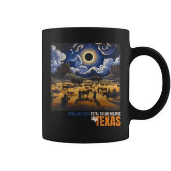 Texas Total Solar Eclipse Retro April 8 2024 Astronomy Coffee Mug | Mazezy