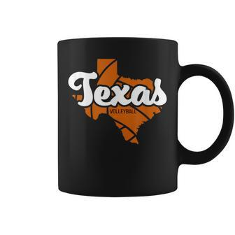 Texas Volleyball Retro Script Coffee Mug - Monsterry