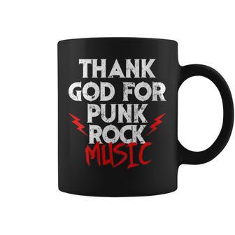 Thank God For Punk Rock Music Bands Anarcho-Punk Hardcore Coffee Mug - Monsterry UK