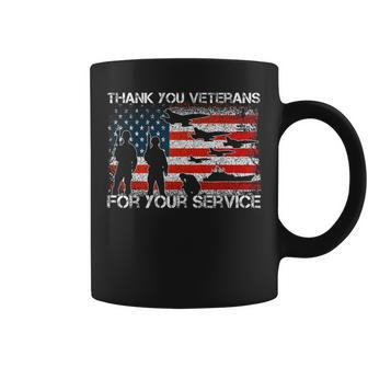 Thank You For Your Service Patriotic Thank You Veterans Day Coffee Mug - Seseable