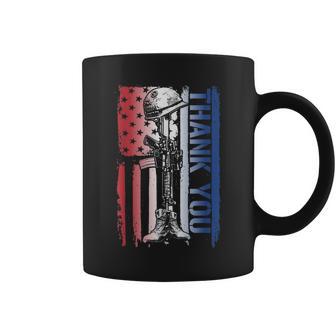 Thank You Veteran's Day American Flag Military Appreciation Coffee Mug - Monsterry