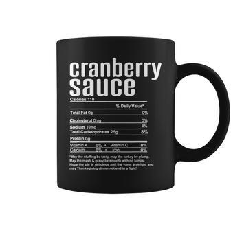 Thanksgiving Christmas Cranberry Sauce Nutritional Facts Coffee Mug - Monsterry