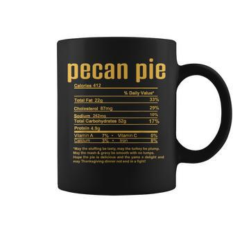 Thanksgiving Christmas Pecan Pie Nutritional Facts Coffee Mug - Monsterry AU