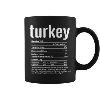 Thanksgiving Christmas Turkey Nutritional Facts Coffee Mug - Monsterry CA