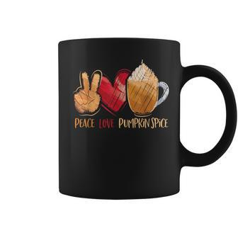 Thanksgiving Fall Peace Love Pumpkin Spice Coffee Mug - Monsterry CA