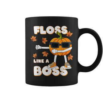 Thanksgiving Floss Like A Boss Pumpkin Boys Girl Kids Coffee Mug | Crazezy CA
