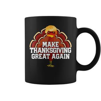 Make Thanksgiving Great Again Trump Turkey 2024 Coffee Mug - Seseable