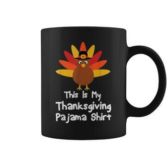 This Is My Thanksgiving Pajama Turkey Day Coffee Mug - Seseable