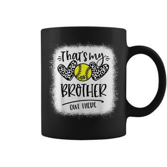 That's My Brother Out There Number 69 Softball Bro Coffee Mug - Monsterry