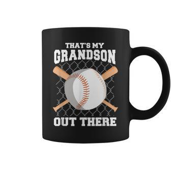 That's My Grandson Out There Grandma Grandpa Baseball Coffee Mug | Mazezy UK