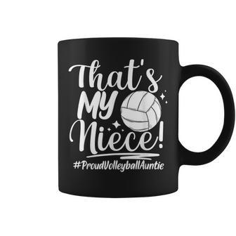 That's My Niece Proud Volleyball Auntie Volleyball Aunt Coffee Mug - Seseable