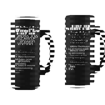 Things I Like Almost As Much As Woodworking & Bacon Coffee Mug | Mazezy