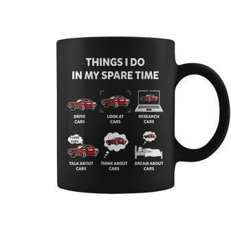 Things I Do In My Spare Time Car Graphic & Womens Coffee Mug - Thegiftio UK