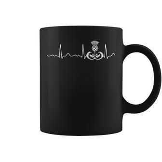 Thistle Scotland Heartbeat Heart Line Pulse Ekg Coffee Mug - Thegiftio UK