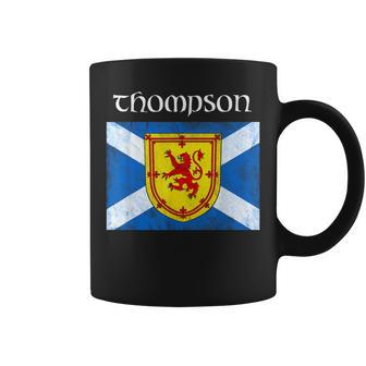 Thompson Clan Scottish Name Scotland Flag Coffee Mug - Seseable