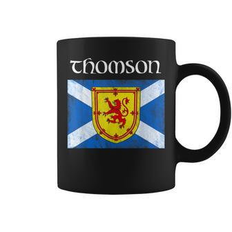 Thomson Clan Scottish Name Scotland Flag Coffee Mug - Seseable