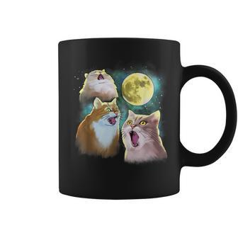 Three Cat Moon 3 Wolfs Parody Coffee Mug - Monsterry UK