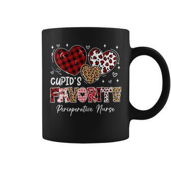 Three Hearts Cupid's Favorite Perioperative Nurse Valentine Coffee Mug | Mazezy