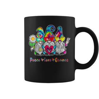 Three Hippie Gnomes Tie Dye Retro Vintage Peace Love Gnome Coffee Mug - Monsterry DE