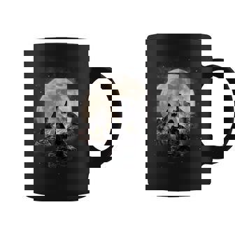 Three Wolves Howling At The Moon Wolf Lover Coffee Mug - Thegiftio