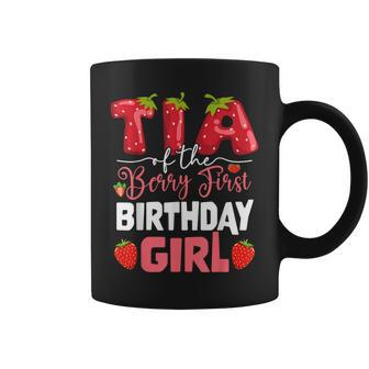Tia Of The Berry First Birthday Of Girl Strawberry Aunt Coffee Mug - Thegiftio UK