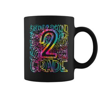 Tie Dye 2Nd Grade Typography Team Second Grade Teacher Coffee Mug | Crazezy