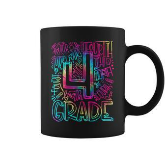 Tie Dye 4Th Grade Typography Team Fourth Grade Teacher Coffee Mug | Crazezy DE