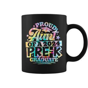 Tie Dye Proud Aunt Of Pre-K Graduate 2024 Graduation Coffee Mug - Monsterry DE