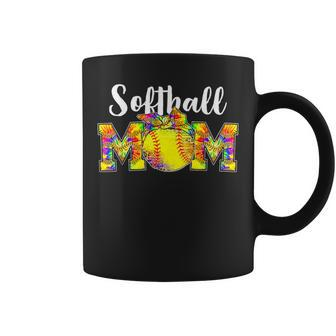 Tie Dye Softball Mom Softball Game Day Vibes Coffee Mug | Mazezy