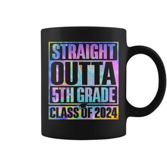 Tie Dye Straight Outta 5Th Grade Graduation Class Of 2024 Coffee Mug - Thegiftio UK