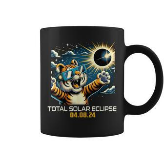 Tiger Selfie Solar Eclipse Coffee Mug | Mazezy