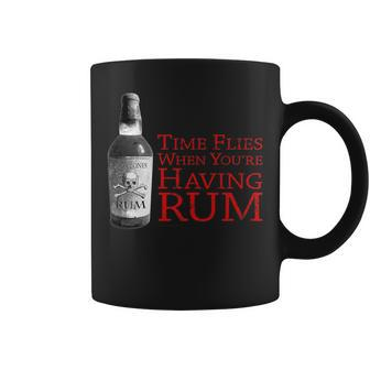 Time Flies When You're Having Rum Pirate Coffee Mug - Monsterry