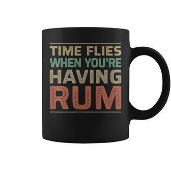 Time Flies When You're Having Rum Vintage Style Coffee Mug - Monsterry AU